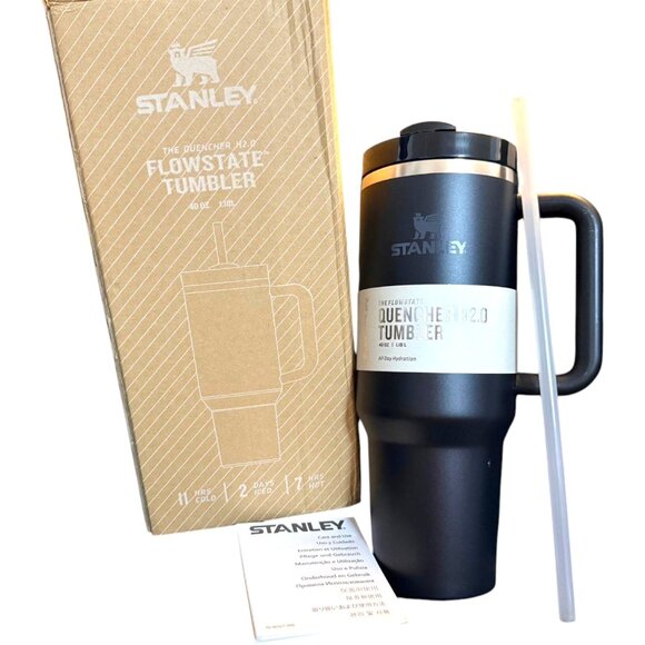 Stanley 40oz Black The Flowstate Quencher H2.0 Tumbler NIB - Picture 1 of 5